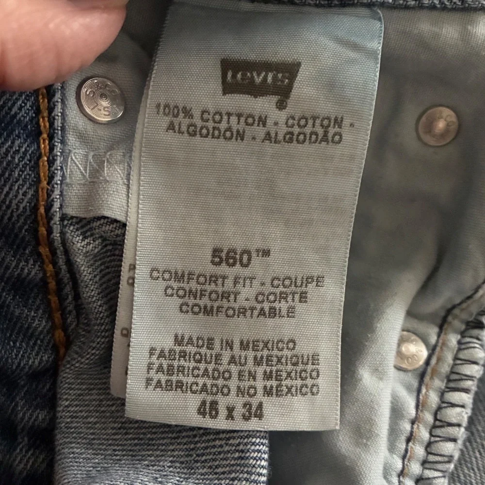 Levi's 560 Comfort Fit Relaxed Tapered Blue Jeans Men's 46x34